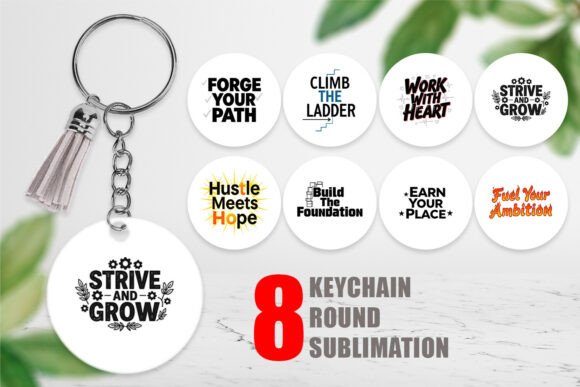 Career Ambition Quote Keychain SVG PNG for Graphics & Crafts