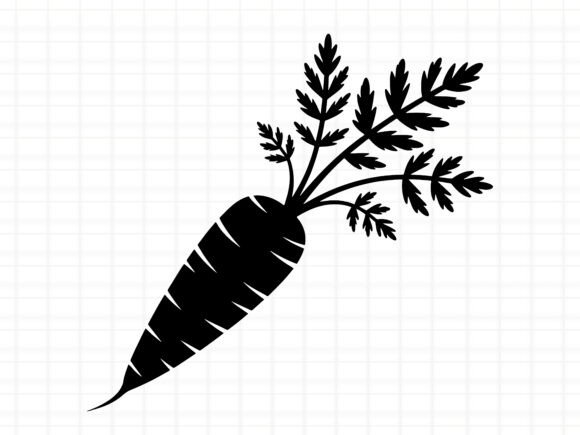 Carrot Silhouettes: A Graphic Design Asset for Crafts and Graphics