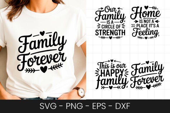 Family Forever Quote Script Design SVG: A Designer's Take on Graphics and Crafts