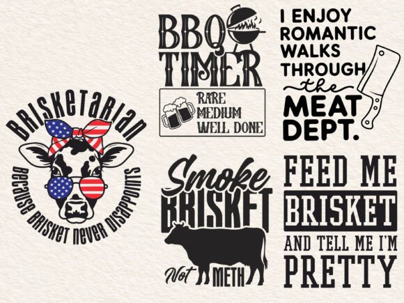 Funny BBQ Quote Bundle Svg, Barbecue Svg for Graphics and Crafts