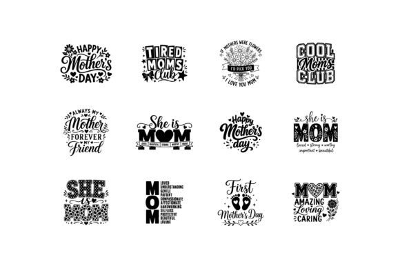 Mother s Day Typography Bundle: Premium Graphics for Crafts