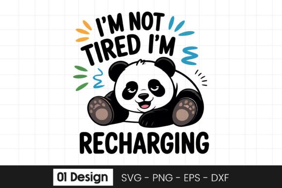 Panda Recharging Funny Quote Design SVG Review