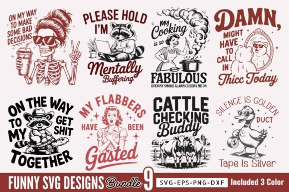 Review: Funny SVG Bundle, Funny Sarcastic SVG for Real Embroidery