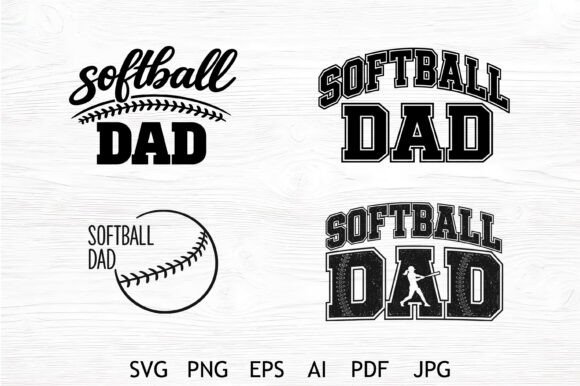 Softball Dad SVG Design Bundle: Graphics for Crafts & Sales